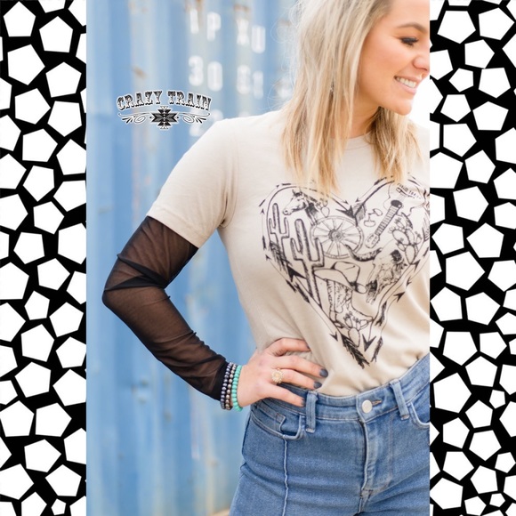 🛍 Black Mesh Long sleeve Layer Top - Picture 2 of 5